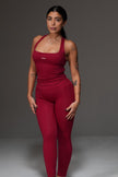 Valentine Edition- V-Waist Pockets Legging in Red