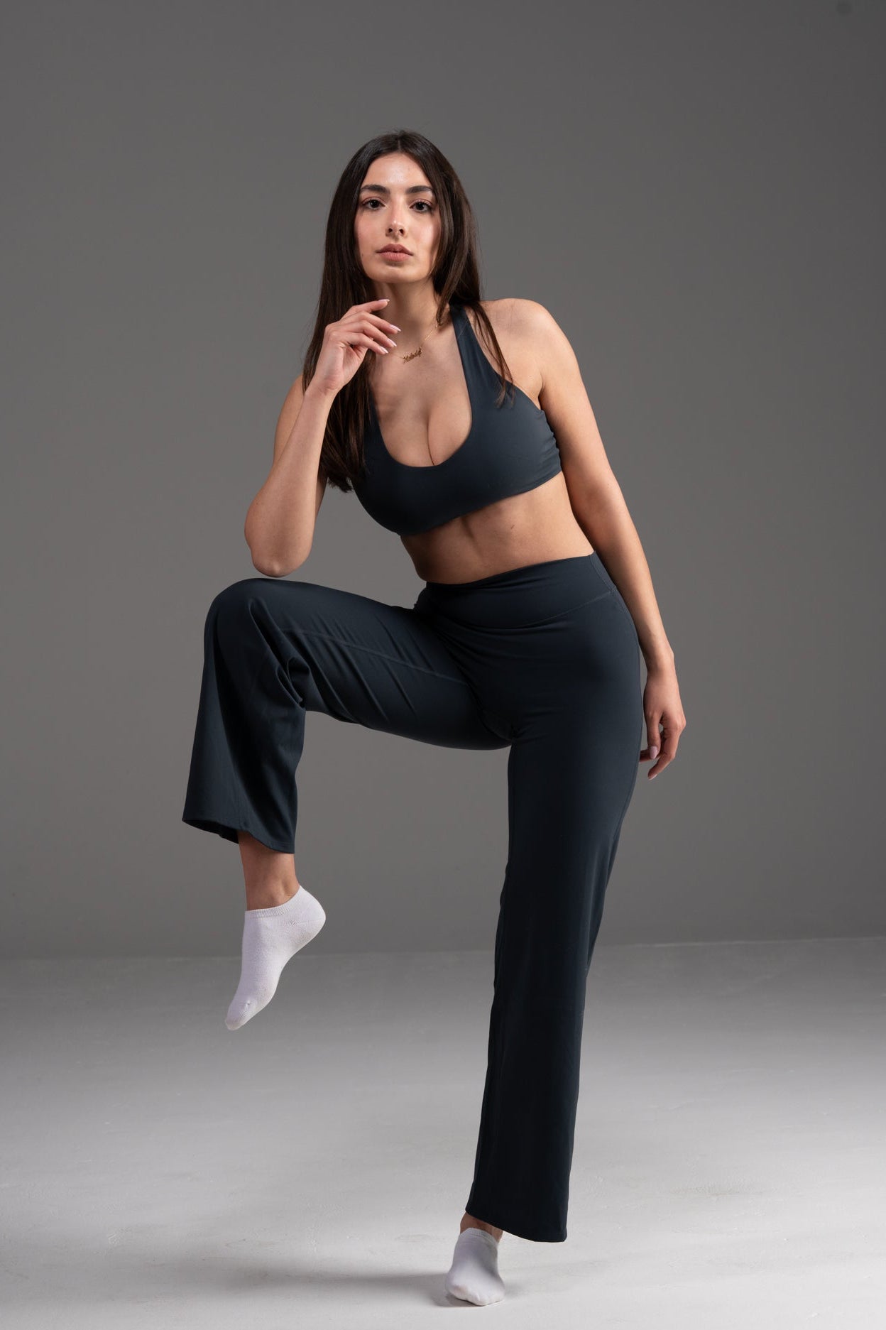 Soft Active Yoga Pants in Blueberry