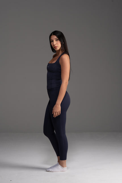 Soft Active V-Waist Pocket Legging in Navy Blue