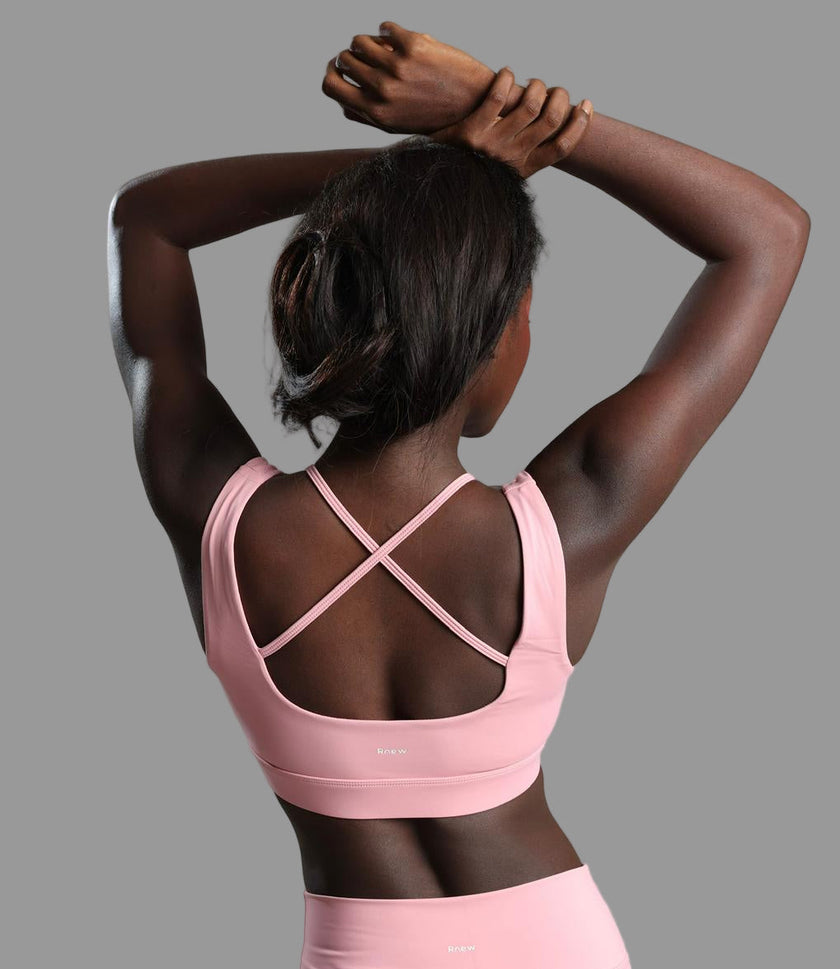 Cross Back Bras - Rose Bloom